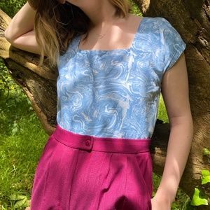 handcrafted blue acid melt top